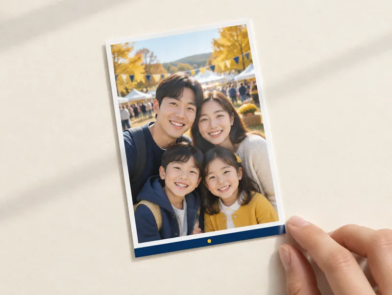 행사 프레임이 들어간 4×6 사진 인화물